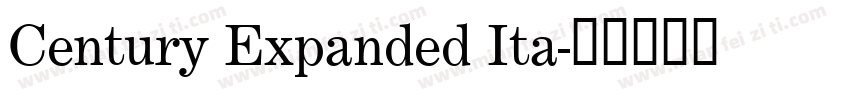 Century Expanded Ita字体转换